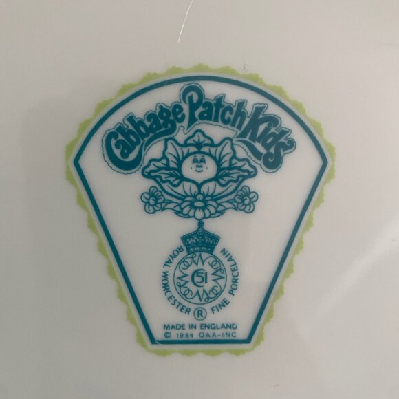 Vintage 80s Royal Worcester CABBAGE PATCH KIDS Plate Bowl Cup / Mug SET - Picture 3 of 7